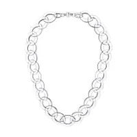 24" Clear Curb Link Necklace