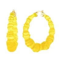 2" Sunshine Yellow Bamboo Hoops