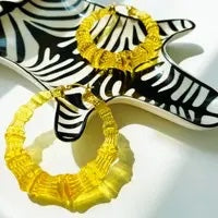 2" Sunshine Yellow Bamboo Hoops